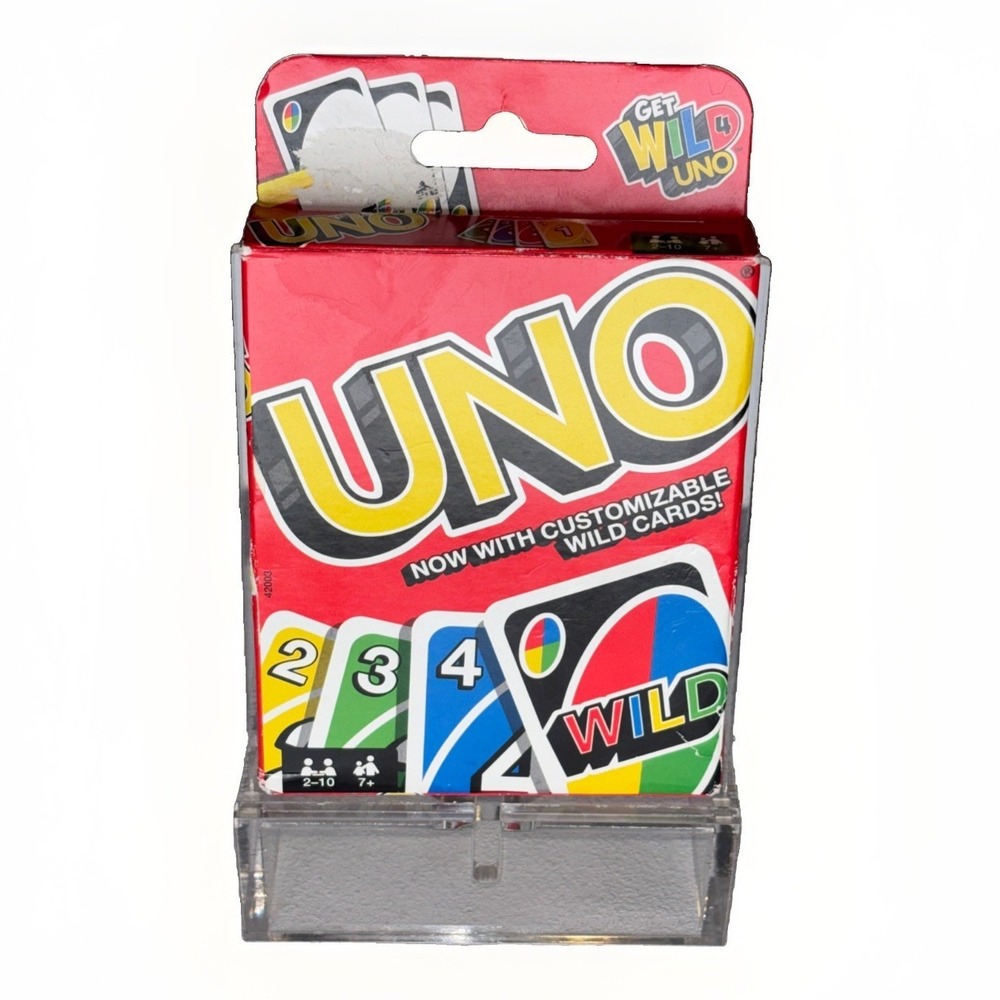 Mattel Uno Card Game Kids Adults OS Multicolor Excellent Customizable Wild Cards - Picture 1 of 4